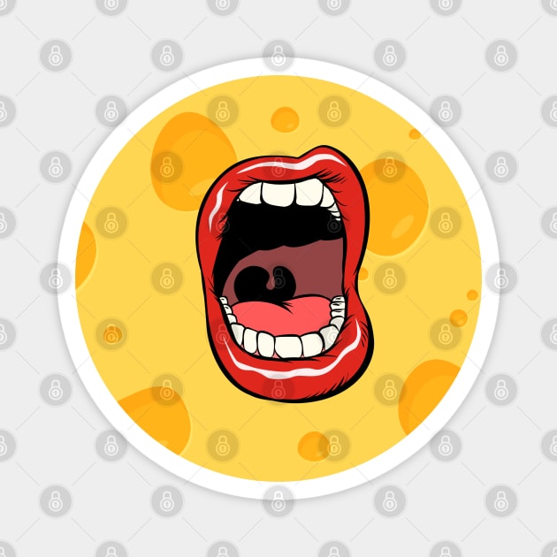 Cheesy Smile Scream Magnet by Camp Happy Hour